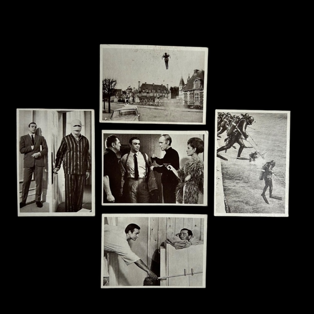 Group of 5 James Bond Philadelphia Gum Cards 1966 Thunderball